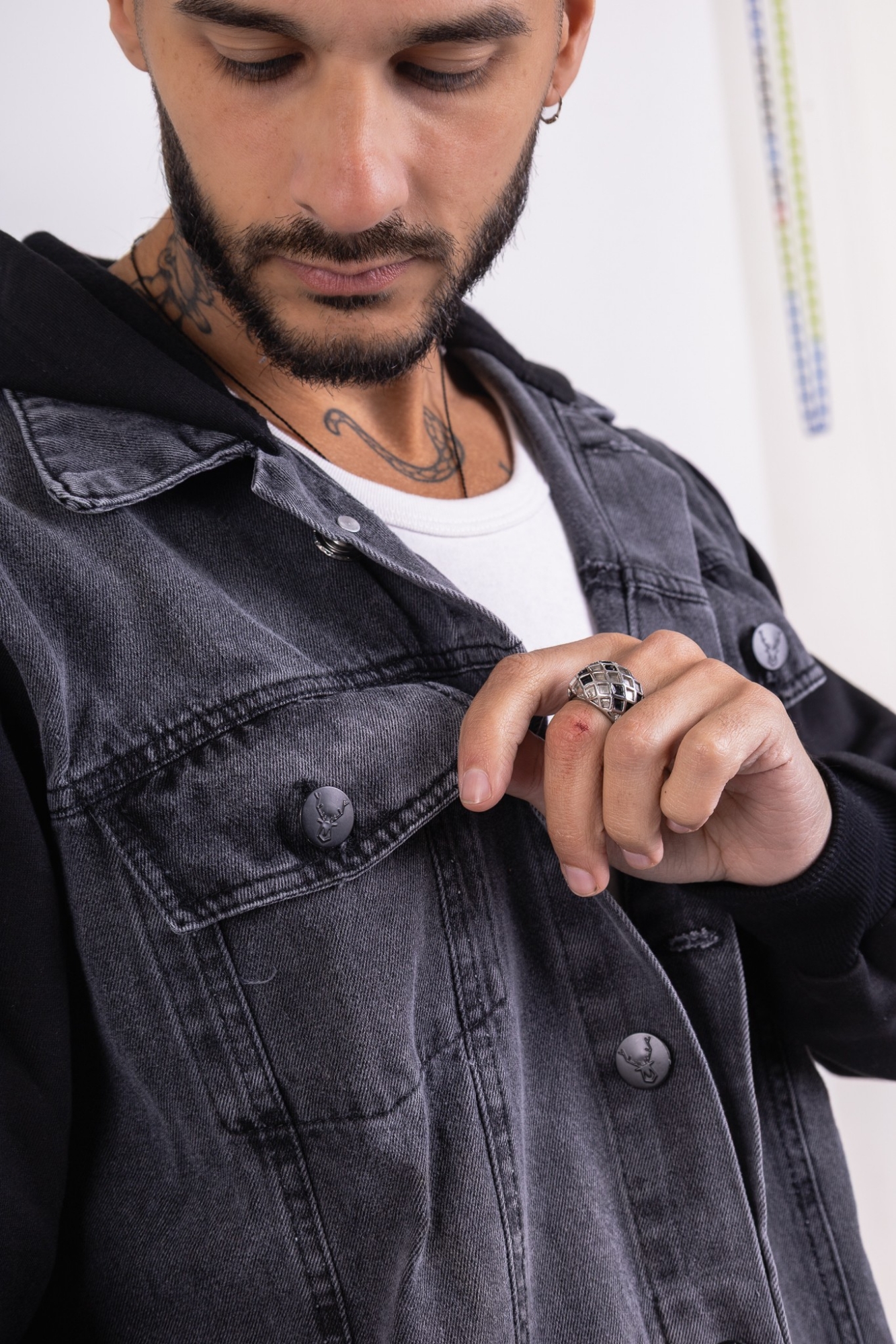 Camperas de Jeans con Mangas de Frisa de Hombre - Imagen 6