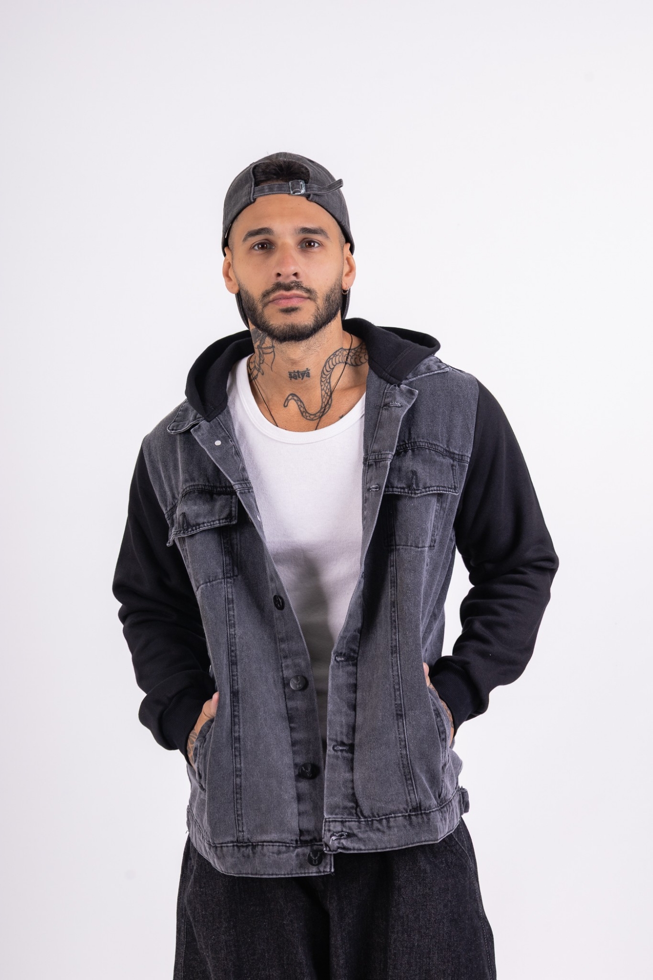 Camperas de Jeans con Mangas de Frisa de Hombre - Imagen 8