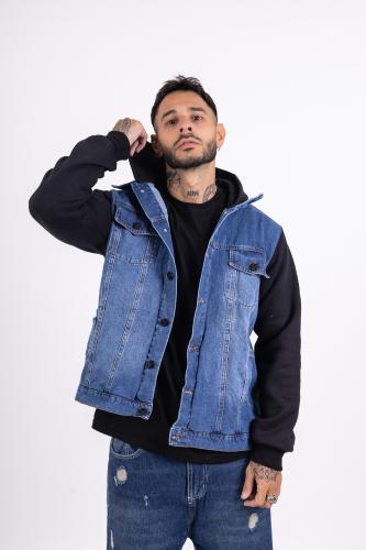 Camperas de Jeans con Mangas de Frisa De. Hombre