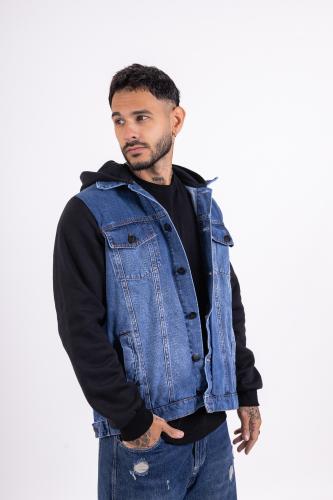 Camperas de Jeans con Mangas de Frisa De. Hombre - Miniatura 2