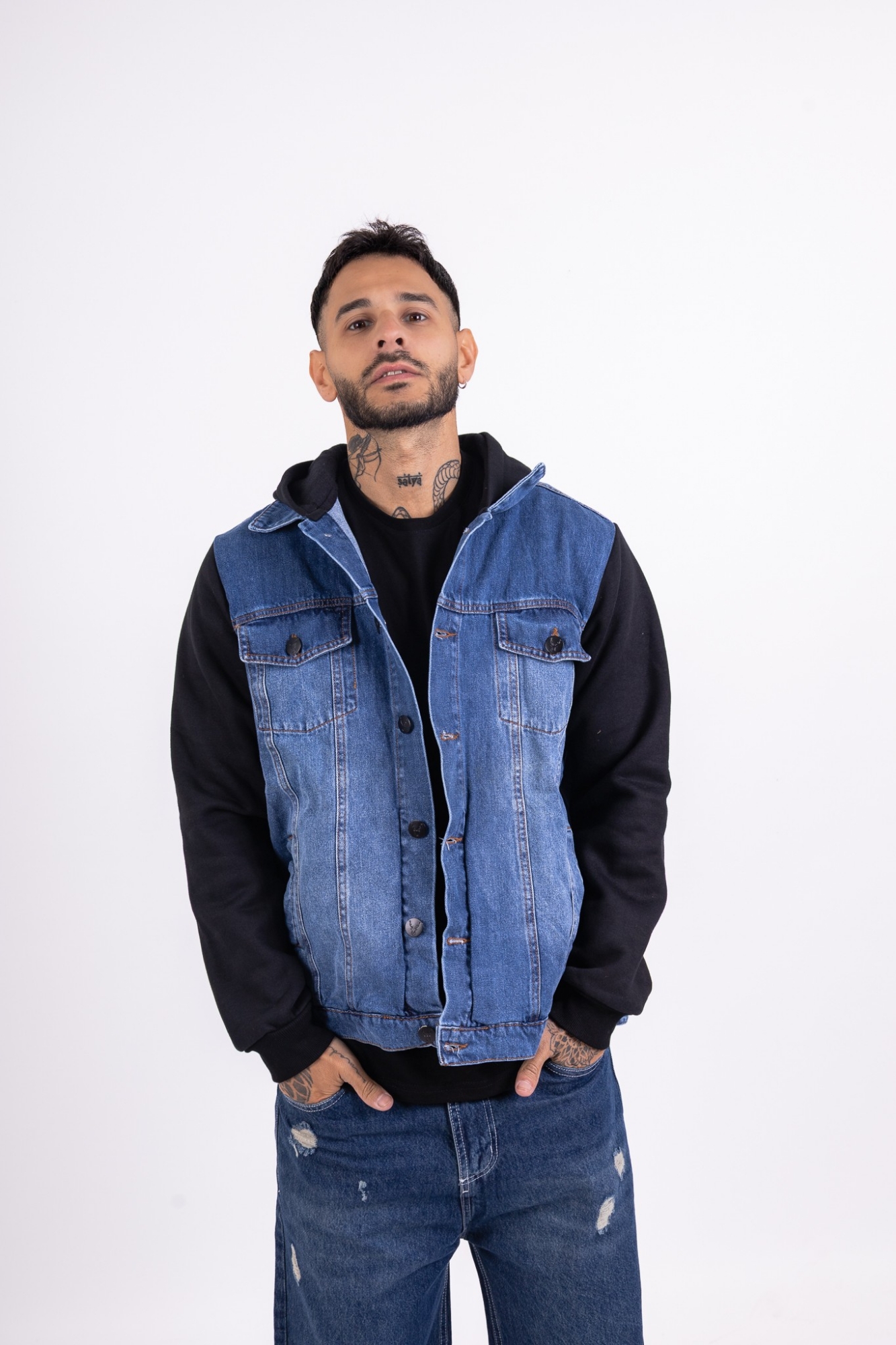 Camperas de Jeans con Mangas de Frisa De. Hombre - Imagen 7