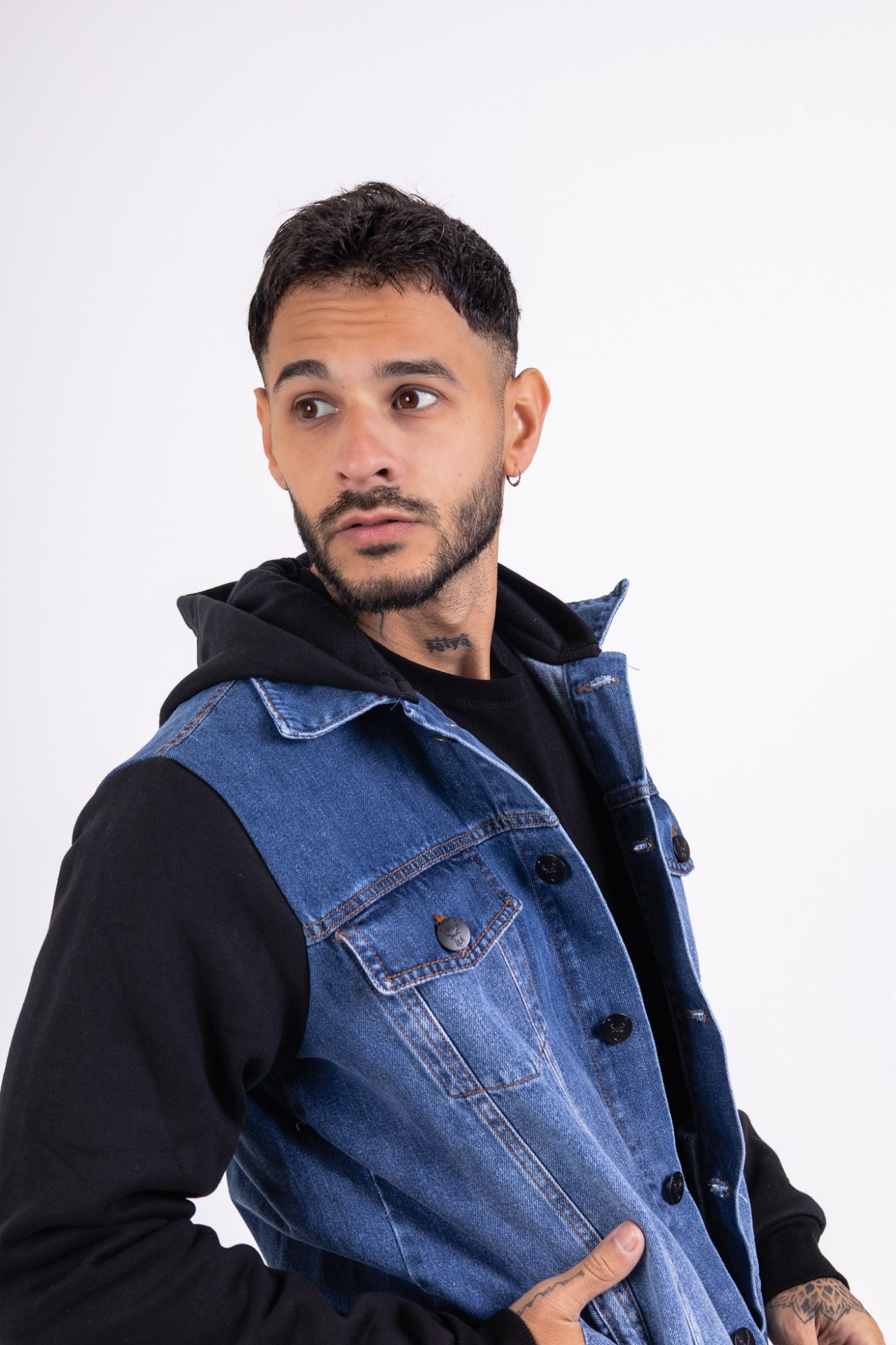 Camperas de Jeans con Mangas de Frisa De. Hombre - Imagen 8