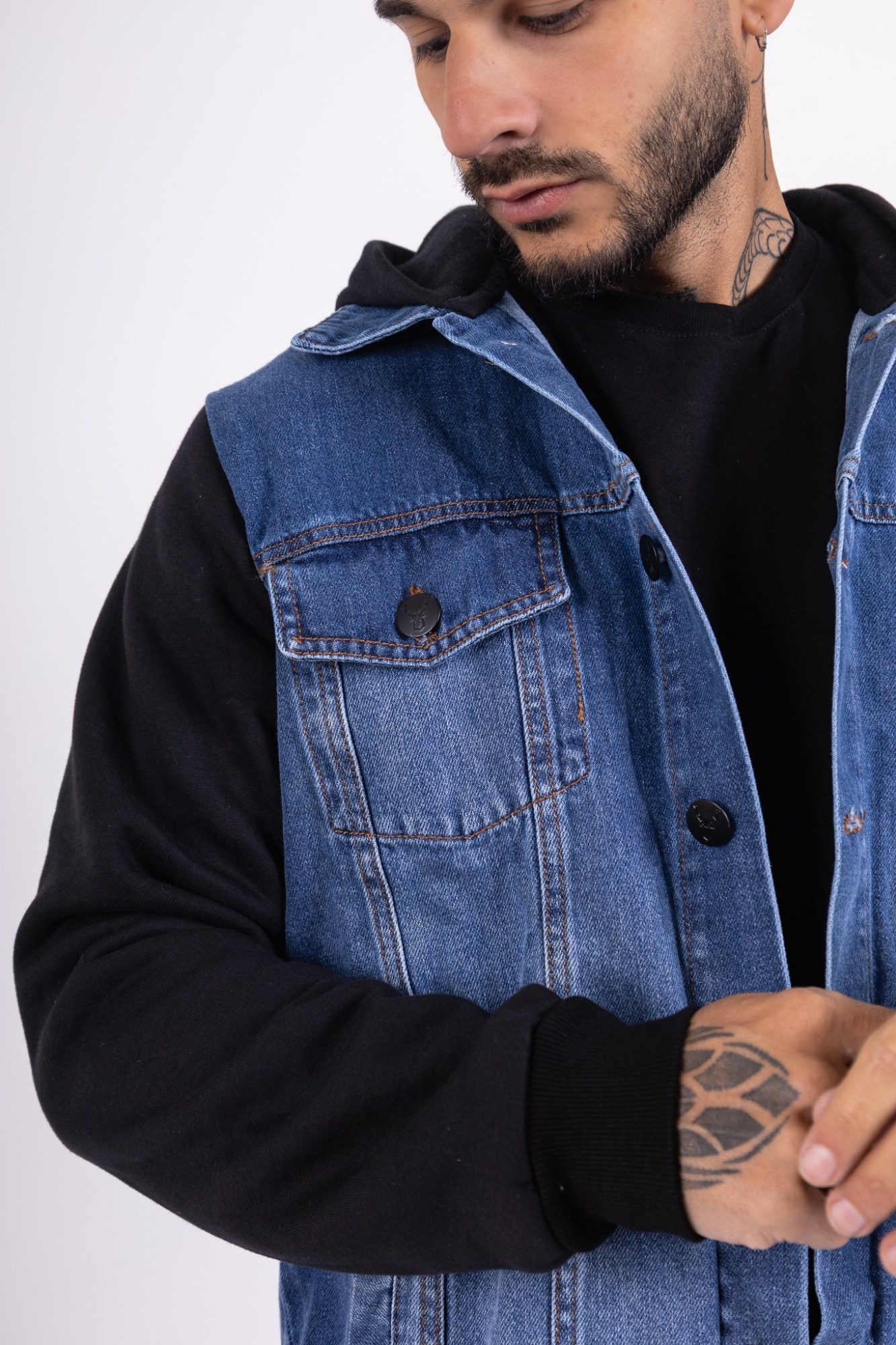 Camperas de Jeans con Mangas de Frisa De. Hombre - Imagen 9