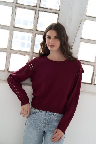 Sweater Volados con Tachas