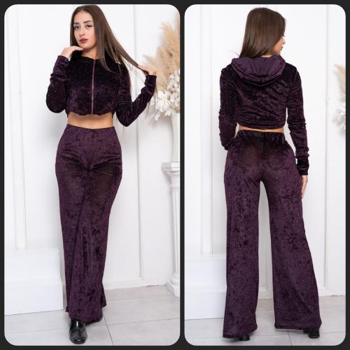 Conjunto Plush con Strass  de  Dos  Piezas