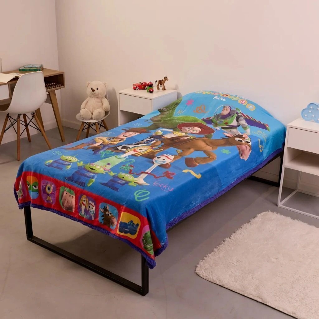 Frazada Corderito Toy Story Disney Oficial 1 Plaza Extra Abrigo Invierno - Imagen 2