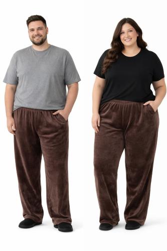 Pantalón de Plush con Piel Especial Unisex