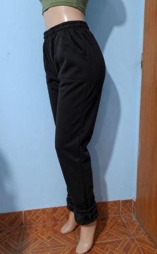 Pantalón con Bolsillos Frisa con Piel - Miniatura 3