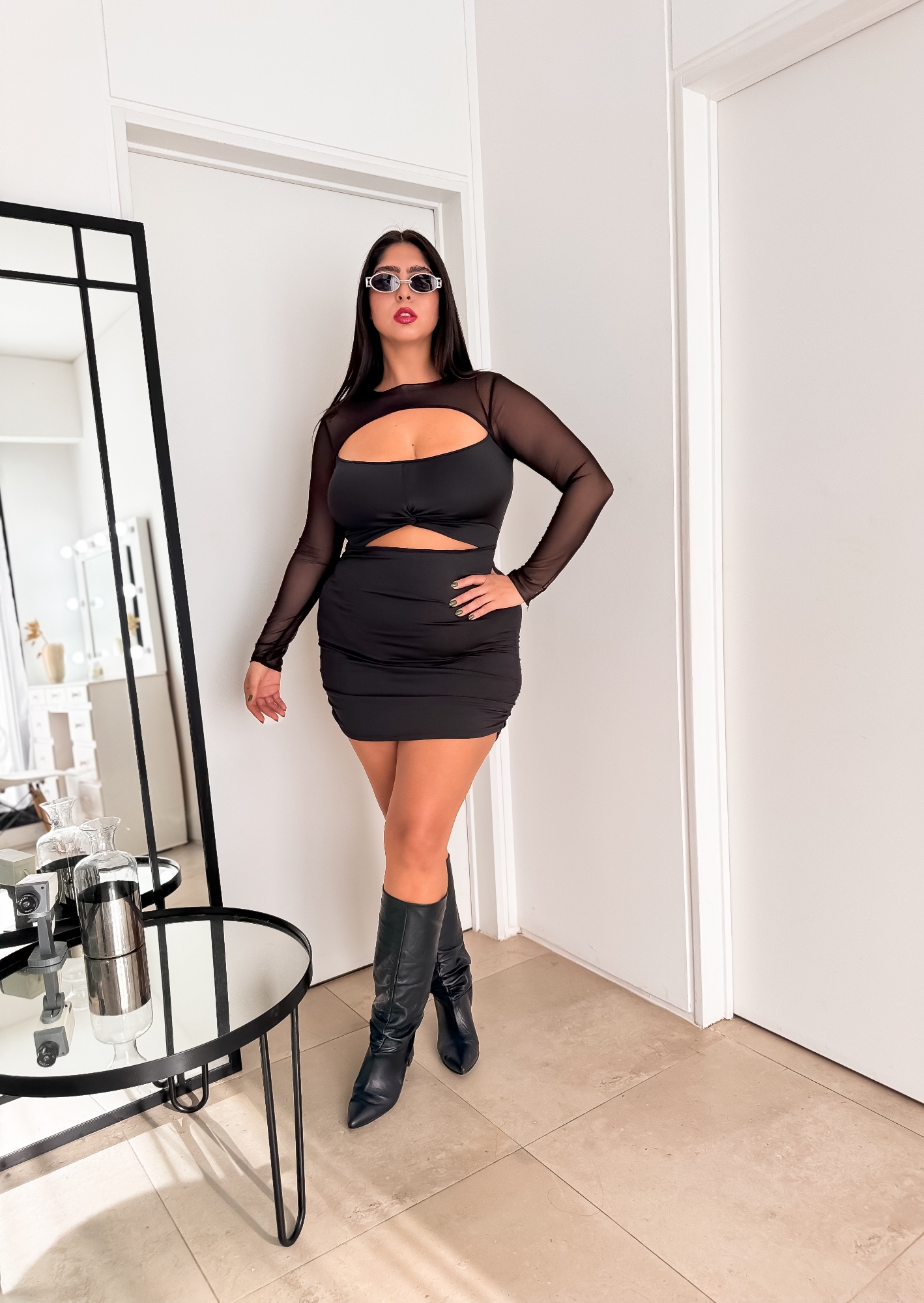 Vestido Nudo Cande  con Mangas Tul - Imagen 6