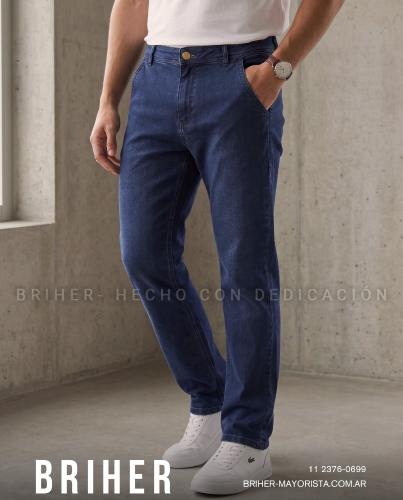 Pantalón Jean Elastizado Corte Chino de Hombre
