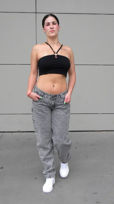 Baggy Tiro bajo Gris Claro