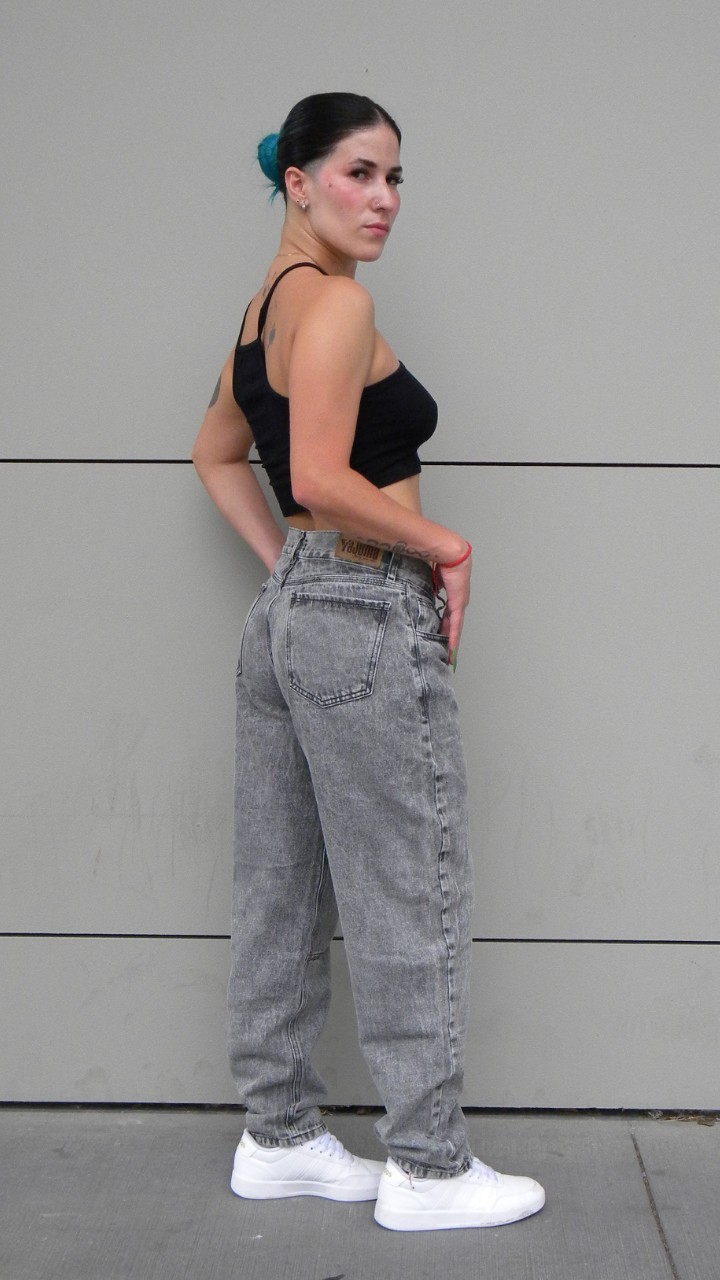 Baggy Tiro bajo Gris Claro - Imagen 2