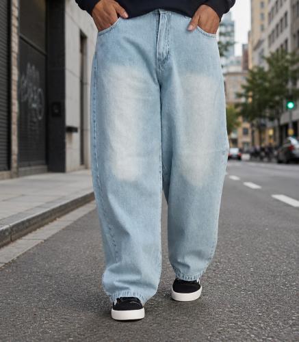 Baggy Recto Celeste Focalizado