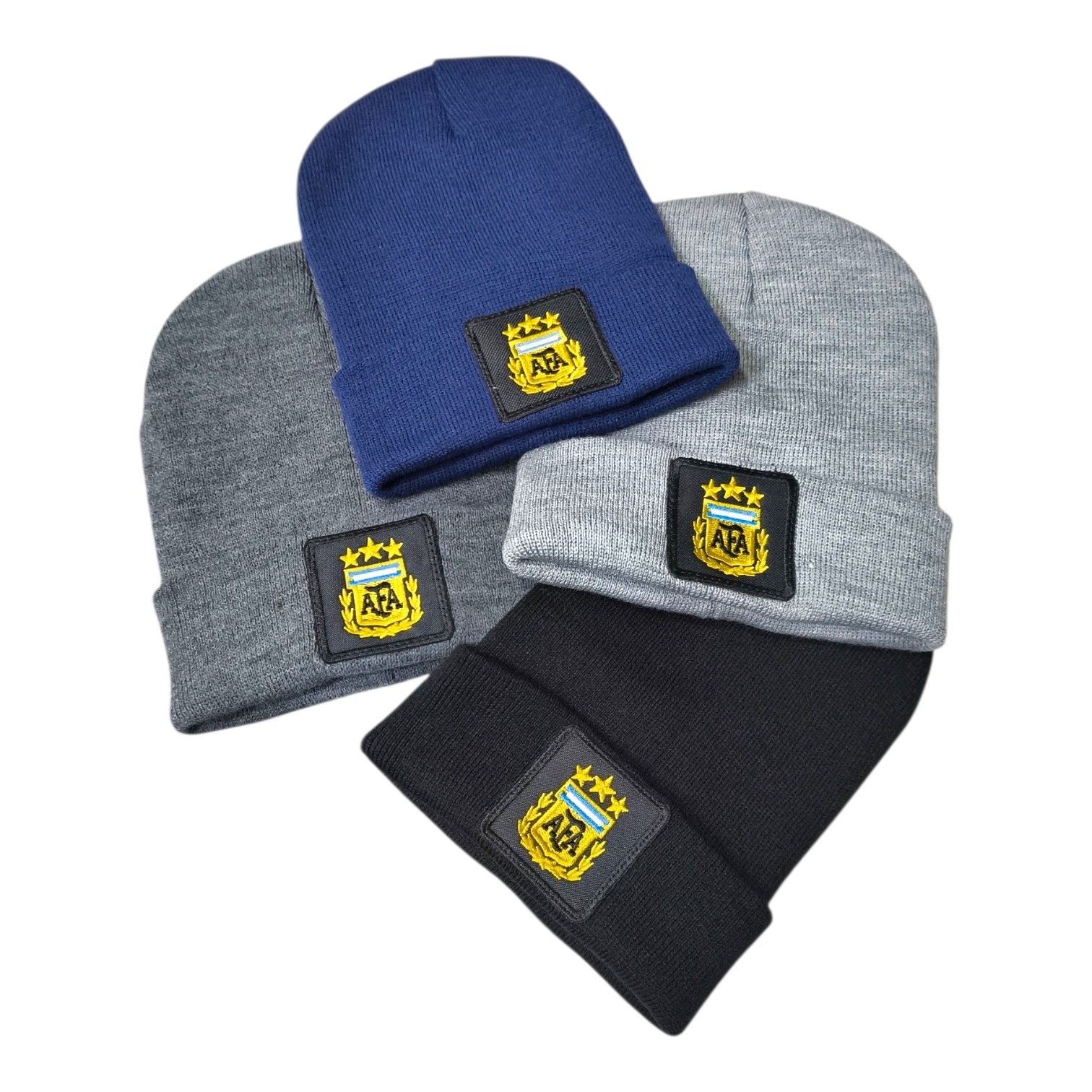 Gorro Rocky de Lana, Parche  a F A, Juvenil, Adulto, Invierno - Imagen 2
