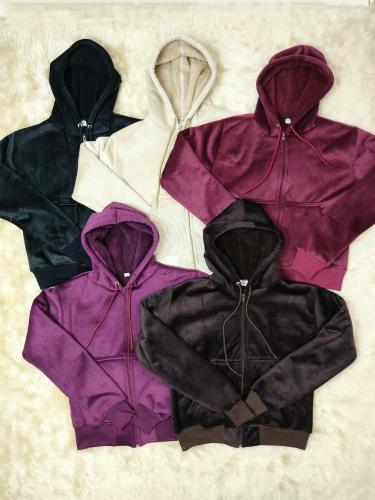Campera con Piel Corderoy