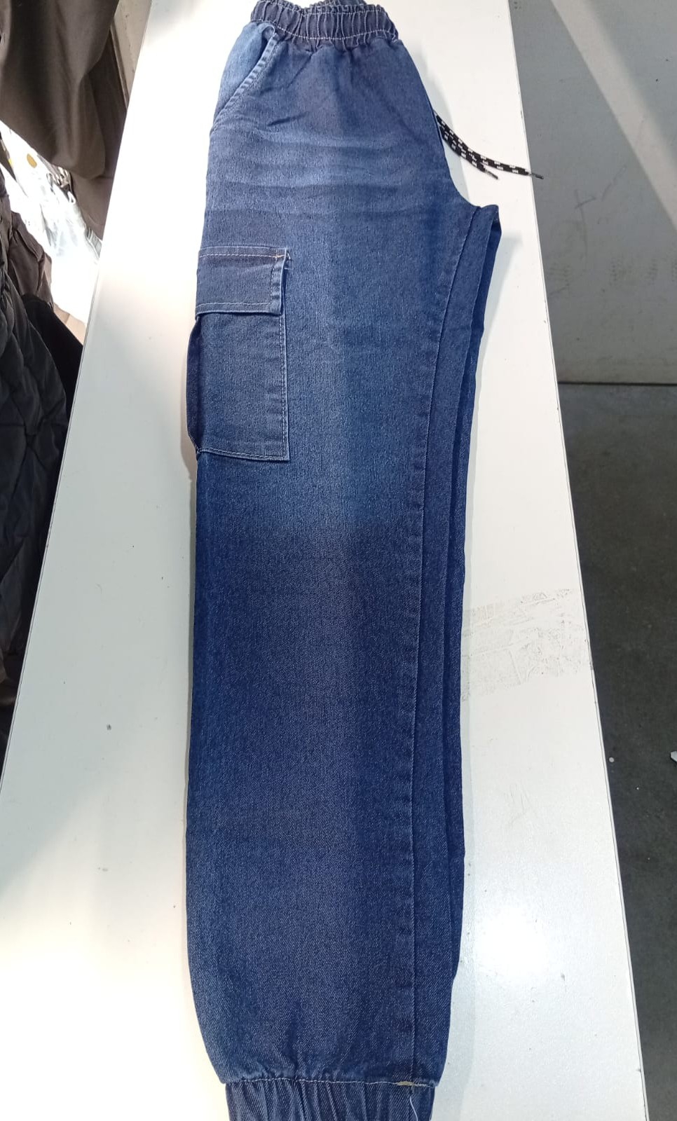 Jean Jogger Cargo Hombre Pantalon Denim Caballero Bolsillos Semi Recto Chupin Puño - Imagen 6