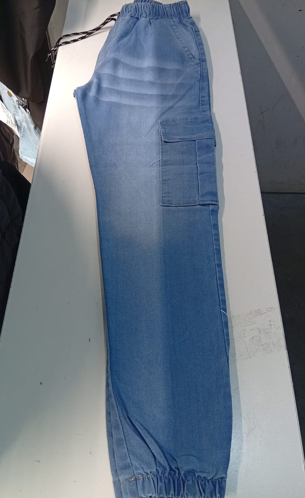Jogger Jean Cargo Clásico Hombre Pantalón Semi Recto Chupin Caballero Denim Mayorista - Imagen 4