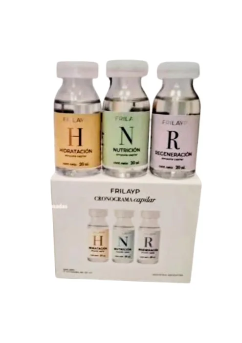 Cronograma Capilar Frilayp 3 Ampollas Tratamiento Completo para Tu Cabello