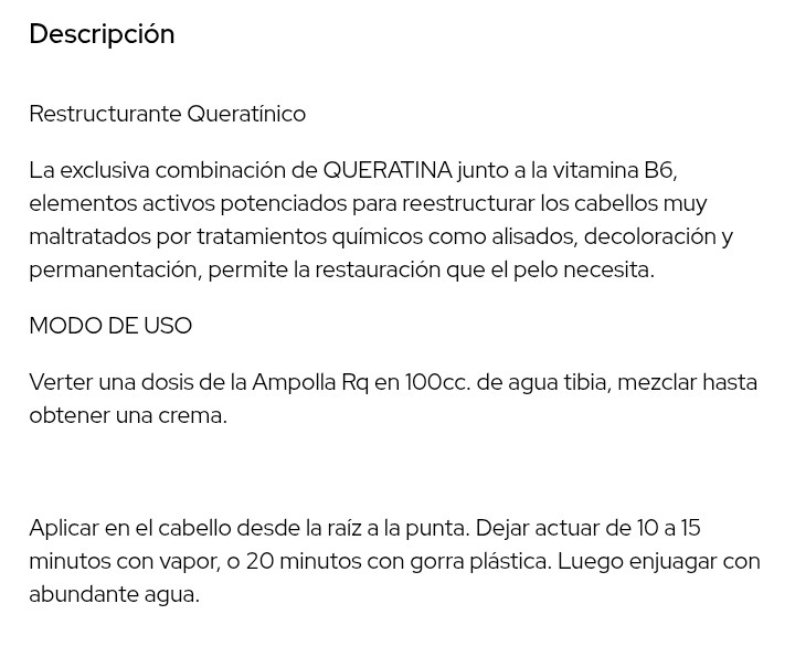 2 Ampollas Opción Queratina + B6 Ó Nutriopción Humectante - Imagen 4