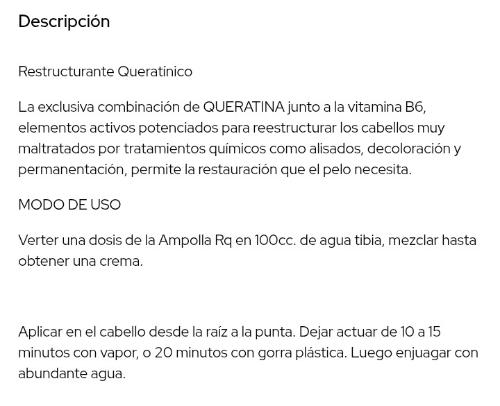 2 Ampollas Opción Queratina + B6 Ó Nutriopción Humectante - Miniatura 4