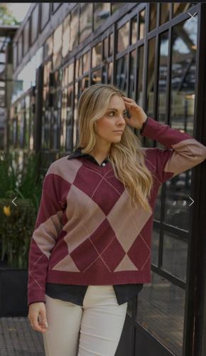 Sweater de Dama Rombo