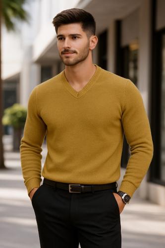 Sweater V Liso - Miniatura 3