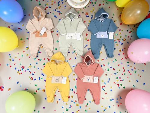 Entero Micropolar Dreams con Capucha Nene/ Nena T.(0 al 3) Art.803 Surtido de Colores