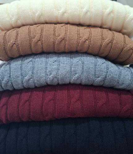 Sweater Trenzado Medio Cierre - Miniatura 2