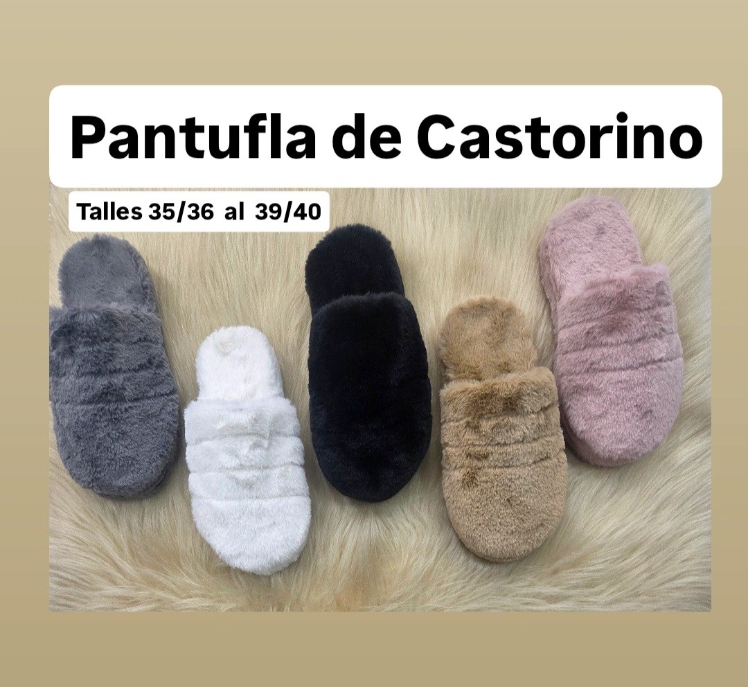 Pantuflas Castorino / Pelo de Conejo - Imagen 2
