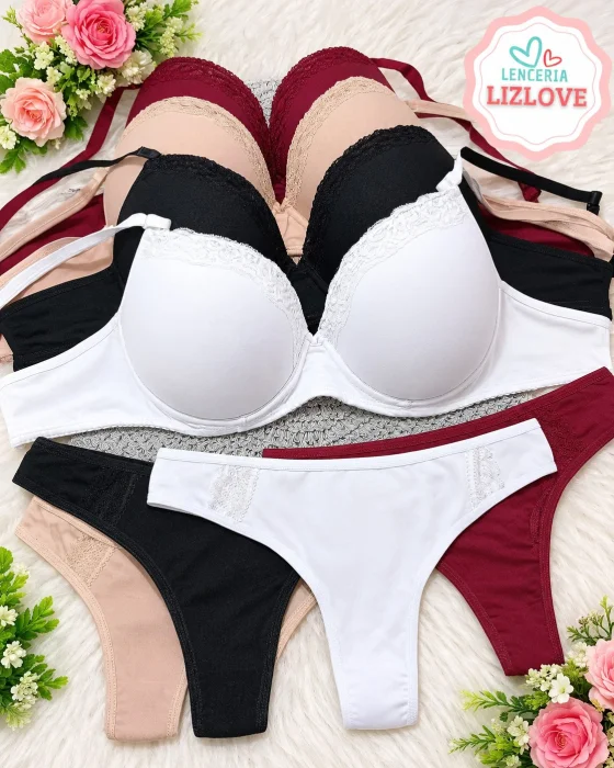 Conjuntos de  Lycra con Puntilla