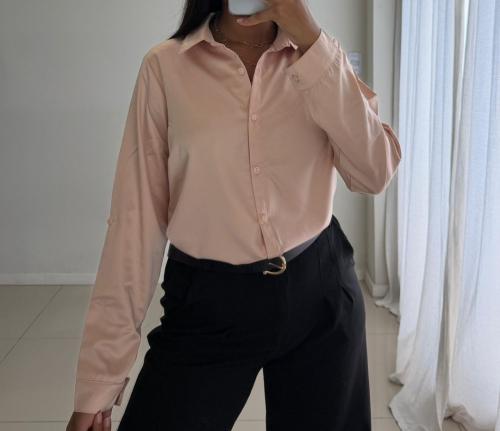 Camisa Saten Verde Camisa de Mujer Negra Camisa de Mujer Rosa Bebe