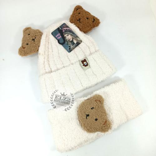 Conjuntos Gorro Bufanda Osito Super Abrigados - Miniatura 4