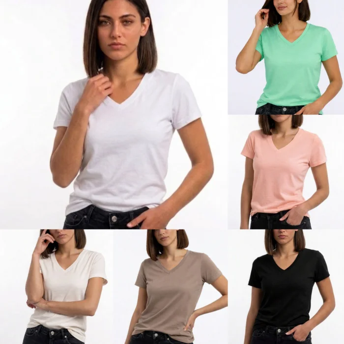 Remera Mujer Cuello V