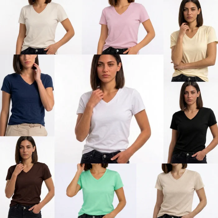 Remera Mujer Cuello V
