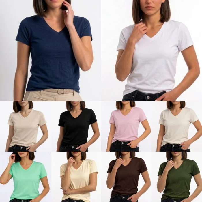 Remera Mujer Cuello V