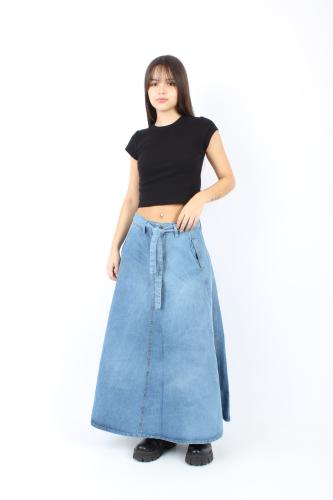 Pollera Larga Celeste