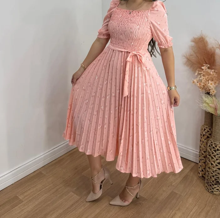 Vestidos Plisados Talle Unico