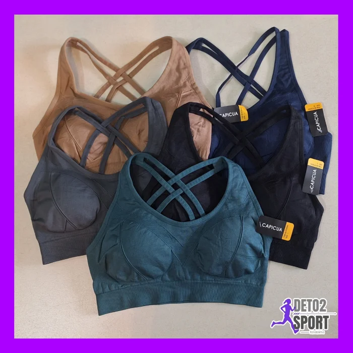 Top Seamless Capicua Tiritas Cruzadas..!!