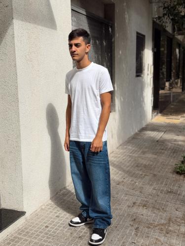 Baggy Azul con Bigotes - Miniatura 3
