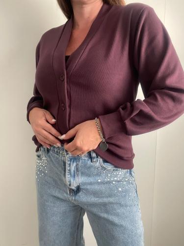 Cardigan  Manga Globo de Lanilla Bruchs