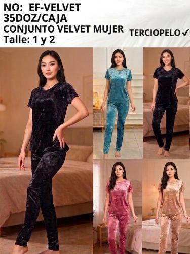 Conjunto Pijama Velvet  Terciopelo