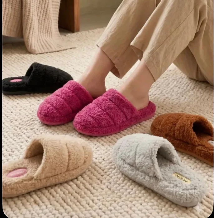 Pantufla Peluche Acolchada