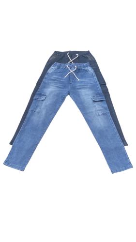 Joguer de Jeans Elastizado Oxido y Celeste