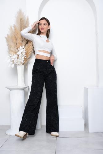 'art. 246-2' 36 al 46 Wide Leg Negro + Destellos - Miniatura 6