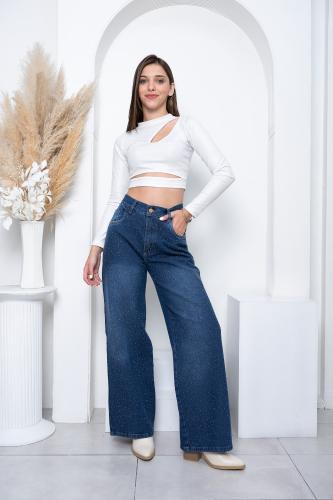 'art. 247-2' 34 al 42 Wide Leg Azul + Destellos - Miniatura 4