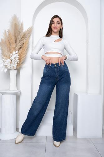 'art. 247-2' 34 al 42 Wide Leg Azul + Destellos - Miniatura 5