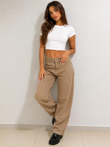 Jean Baggy C Regulador Dama Pantalón Ancho Denim Mujer Moda 2000's Mayoristas Hotsale - Miniatura 6