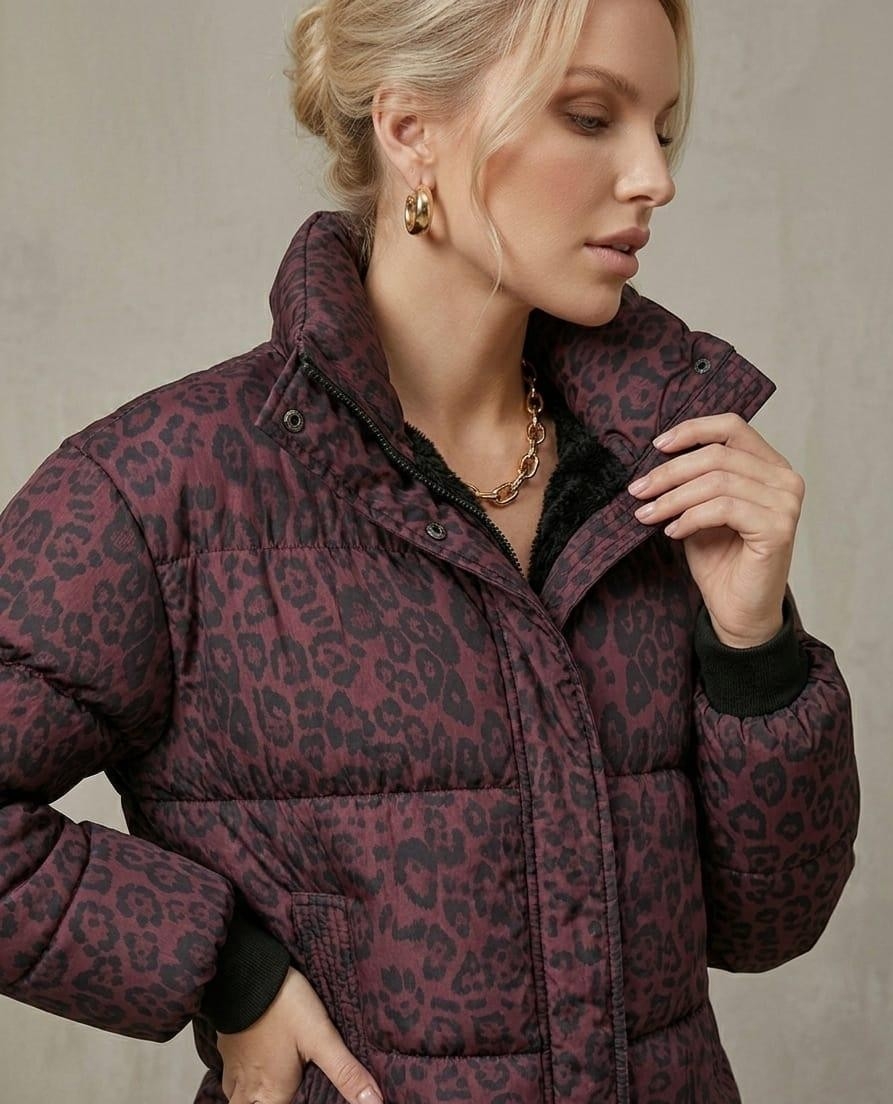 Campera Puffer Print Importada - Imagen 2