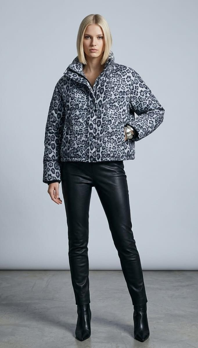 Campera Puffer Print Importada - Imagen 3