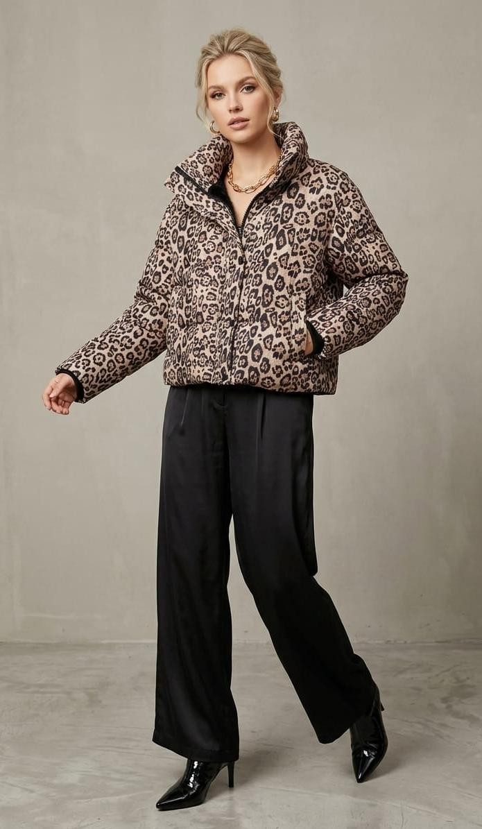 Campera Puffer Print Importada - Imagen 6